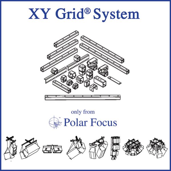 Polar Focus XY grid system for loudspeaker rigging